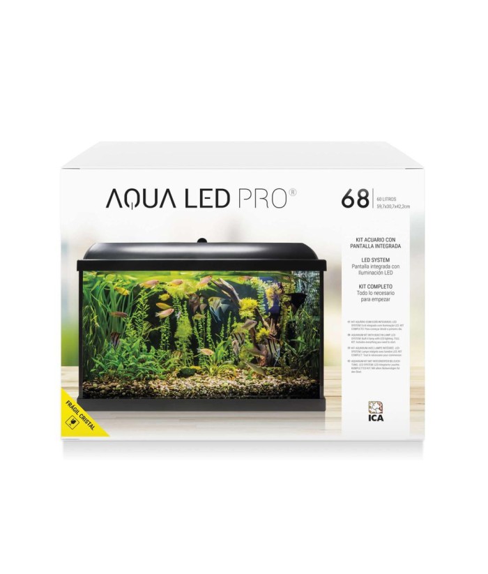 ACUARIO KIT AQUALED PRO 68 NEGRO