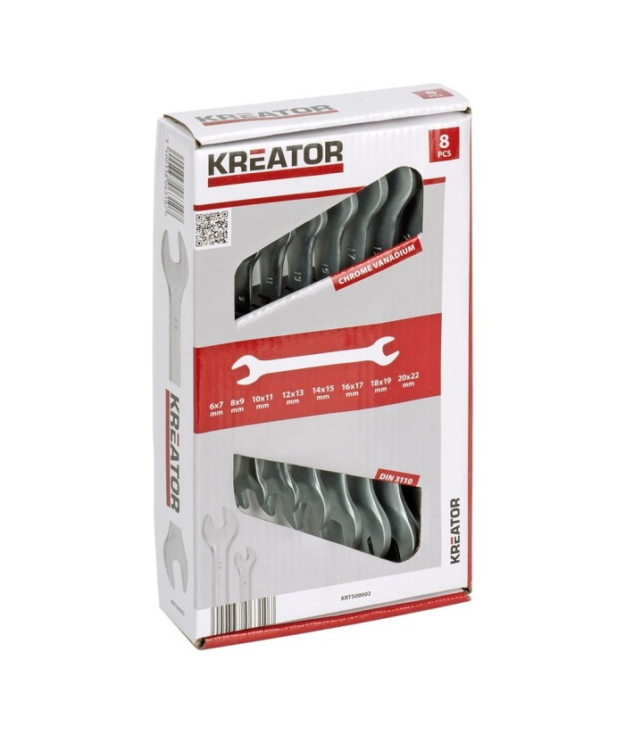 JUEGO LLAVES FIJAS 8UDS 6-22 KREATOR 500002