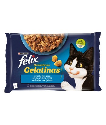 FELIX SENSATIONS SOBRES 4x85GR GELATINA FESTIN MAR