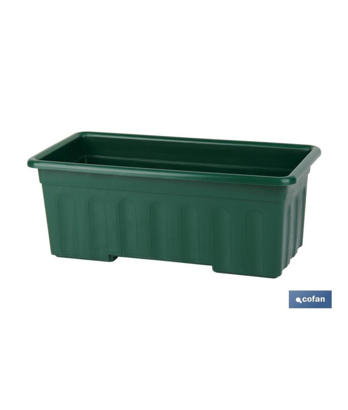 JARDINERA VERDE MOD AZAHAR 60x22x15CM 