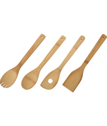 JUEGO UTENSILIOS COCINA MADERA 4PCS