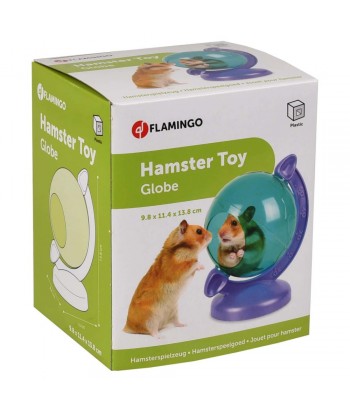 BOLA HAMSTER 9CM CON SOPORTE FLAMINGO 210116