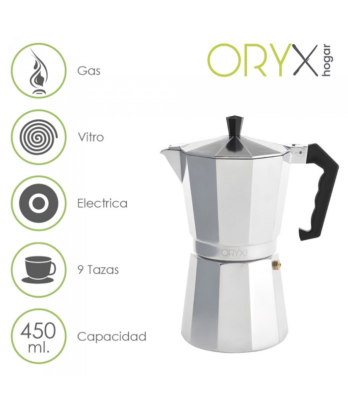 CAFETERA CLASICA 9TAZAS ORYX