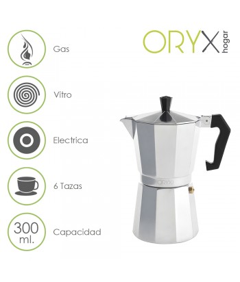 CAFETERA CLASICA 6 TAZAS ORYX