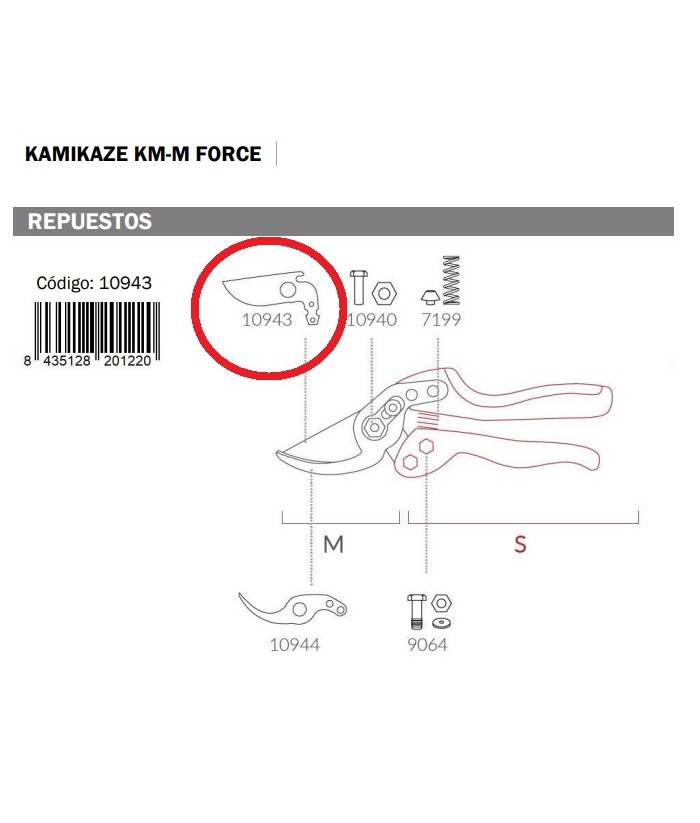 HOJA TIJERA FORCE M KAMIKAZE 10943