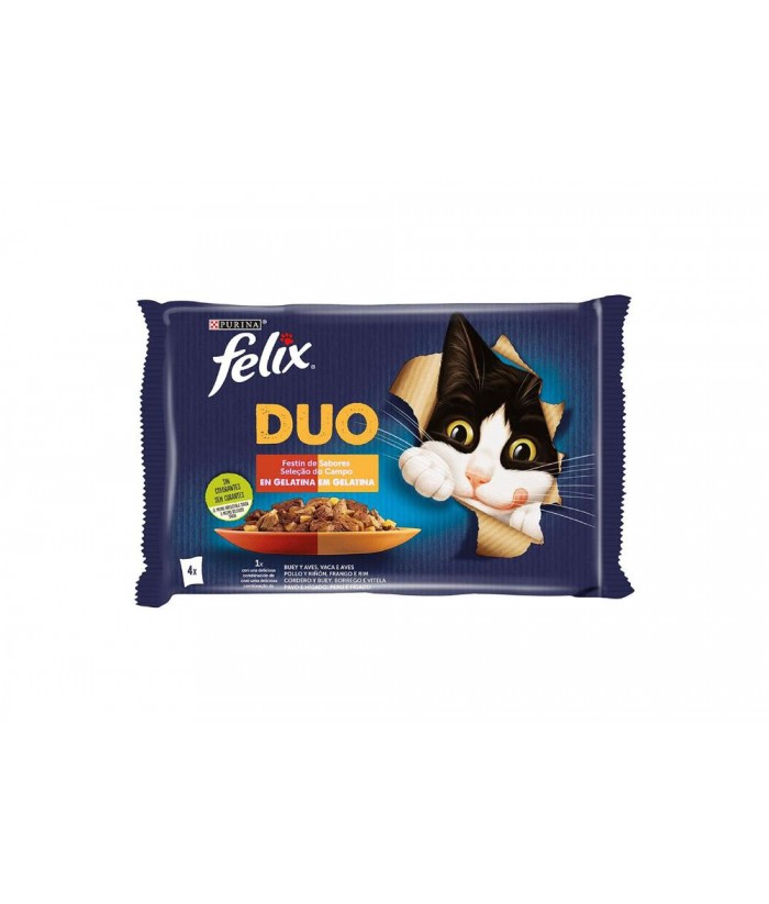 FELIX FANTASTIC DUO 4x85GR GELATINA CARNES