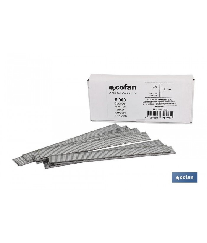 CLAVO PARA GRAPADORA TG25MMx1x1 25MM 5000UD COFAN