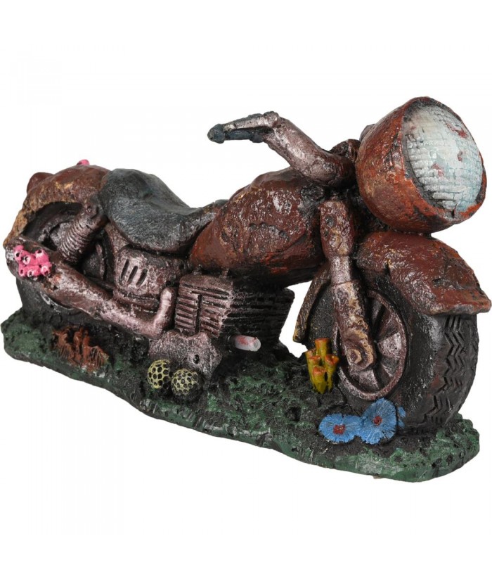 DECORACION MOTOCICLETA VINTAGE 24x12x13CM FLAMINGO