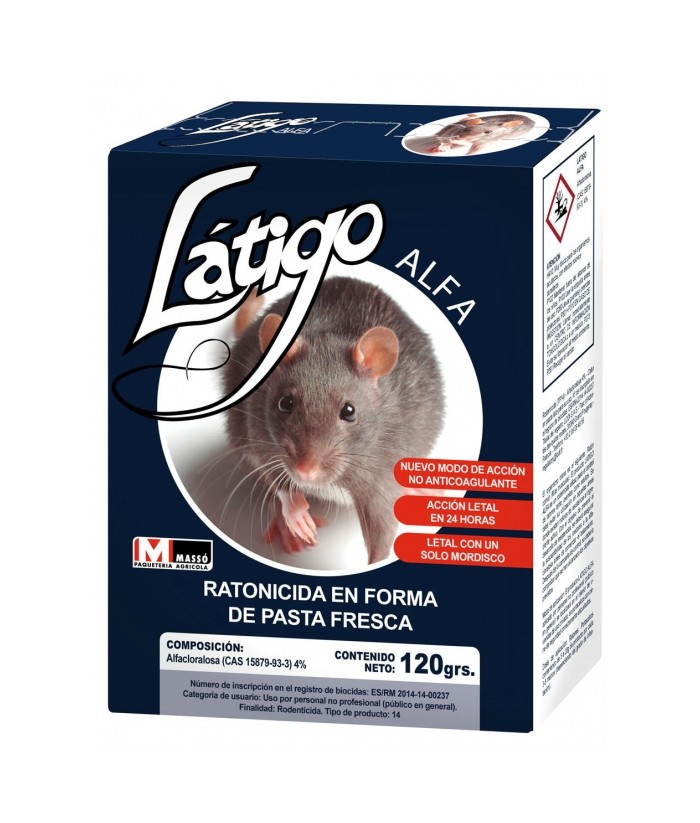 LATIGO ALFA RATICIDA 120GR PASTA FRESCA 