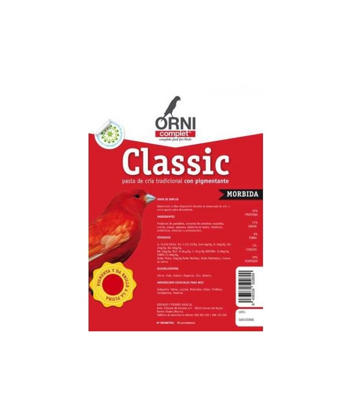 PASTA CRIA CLASSIC ROJA MORBIDA 7KG ORNICOMPLET