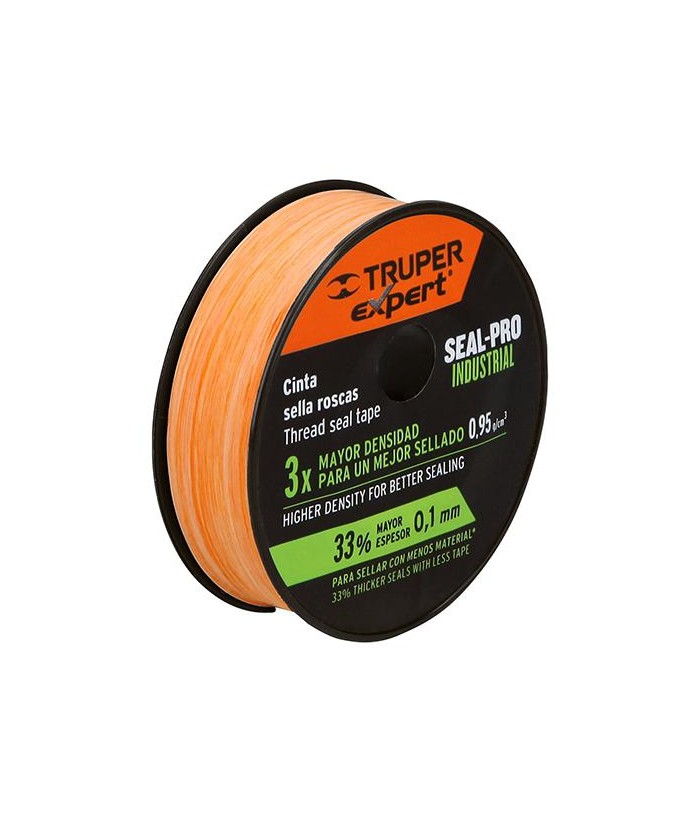 CINTA TEFLON SEAL-PRO 12 7MM 13M NARANJA TRUPER