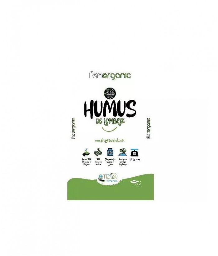 HUMUS LOMBRIZ ECOLOGICO 20KG APROX