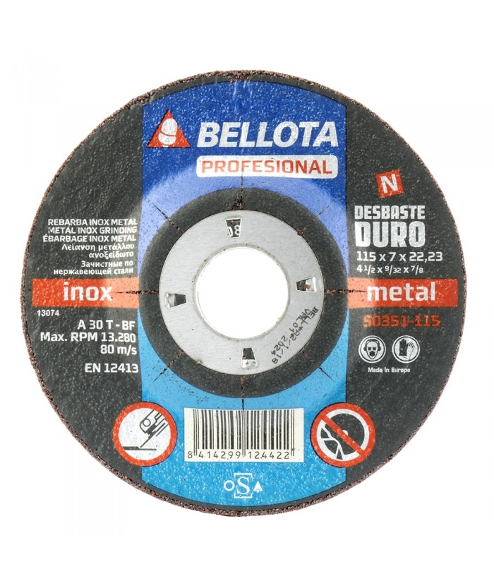 DISCO BELLOTA DESBASTE METAL 115x7x22 23MM