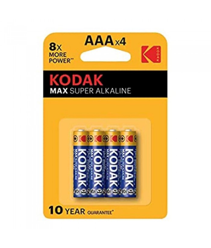 PILA AAA MAX SUPER ALKALINA KODAK BLISTER 4UDS