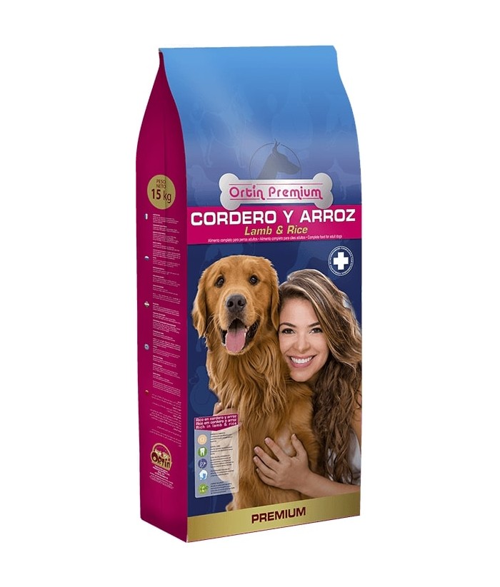 ORTIN PREMIUM CORDERO ARROZ 15KG PERROS