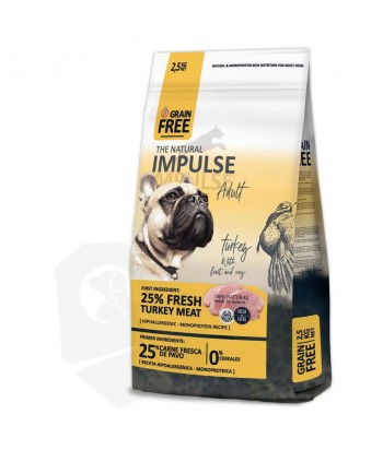 IMPULSE PERROS GRAIN FREE 2 5KG PAVO