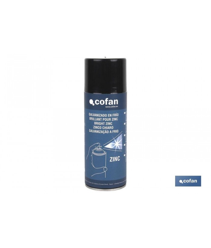 SPRAY COFAN GALVANIZADO FRIO ZINC 400ML