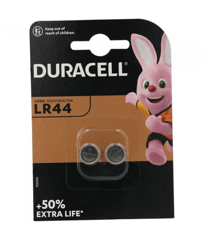 PILA LR44 1 5V DURACELL BLISTER 2UDS