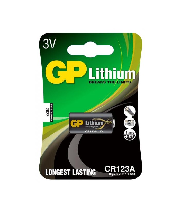 PILA CR123A GP LITHIUM 1UD