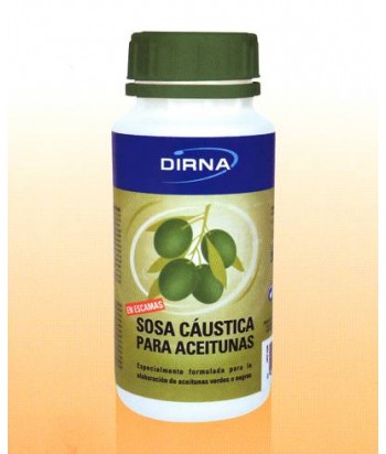 SOSA CAUSTICA PARA ACEITUNAS 250GR DIRNA