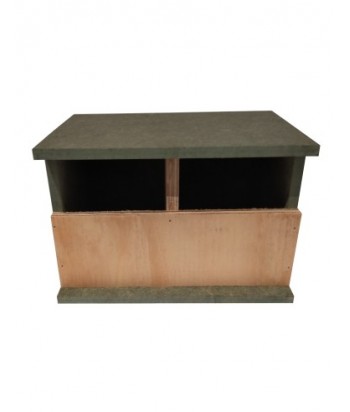 COMEDERO 2 HUECOS PALOMAS 20X11X10CM MADERA