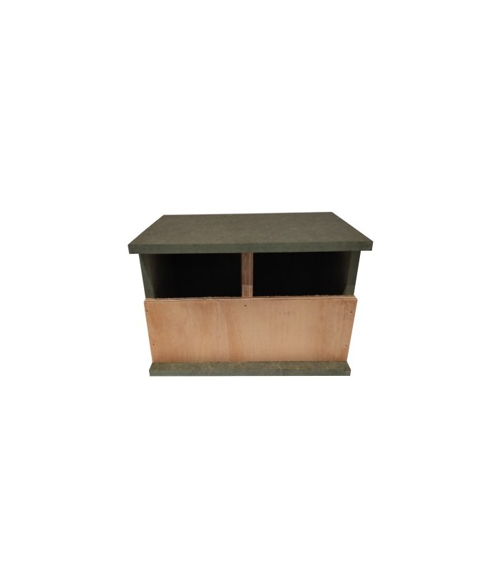 COMEDERO 2 HUECOS PALOMAS 20X11X10CM MADERA