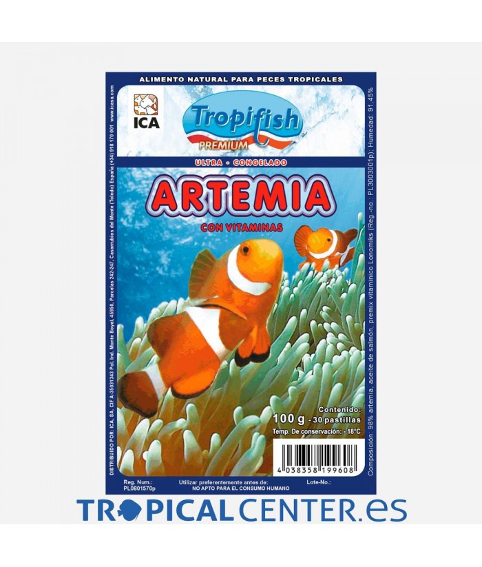 ARTEMIA CONGELADA 100GR CON VITAMINAS ICA