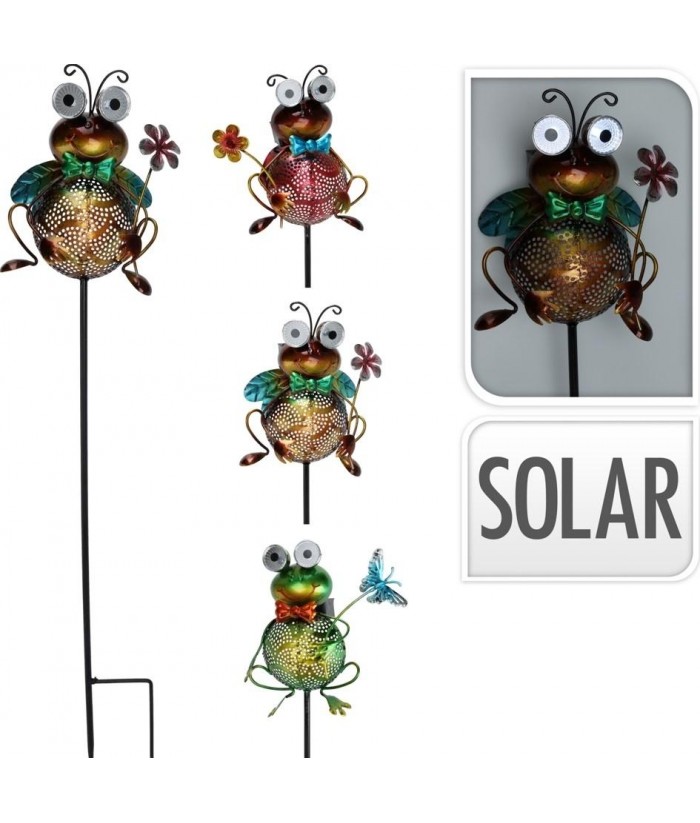 LED SOLAR JARDIN PINCHO 55CM METAL 