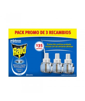 RAID ANTIMOSQUITOS RECAMBIO 3UDS