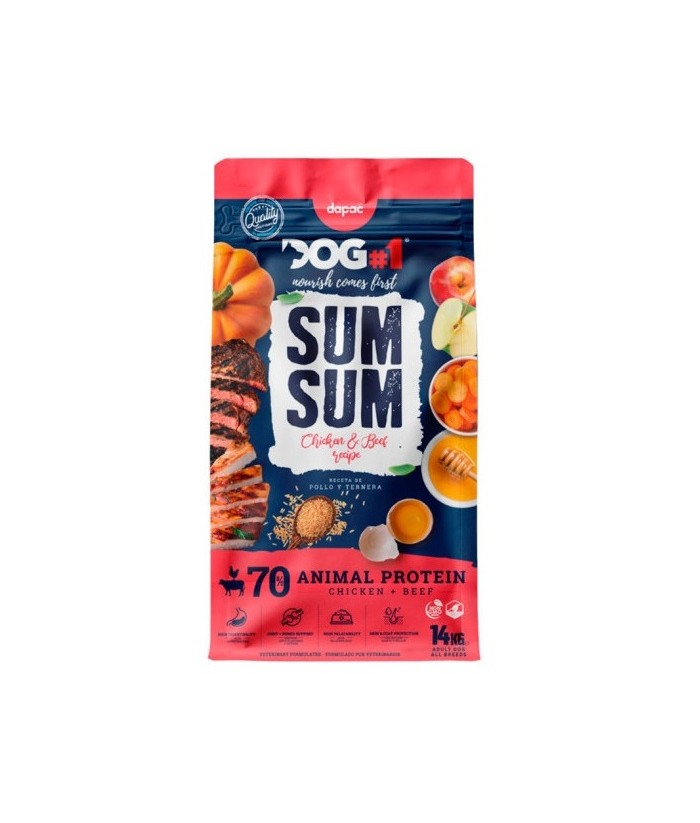 SUMSUM BEEF CHICKEN ADULT 14KG DOG 1 PERROS