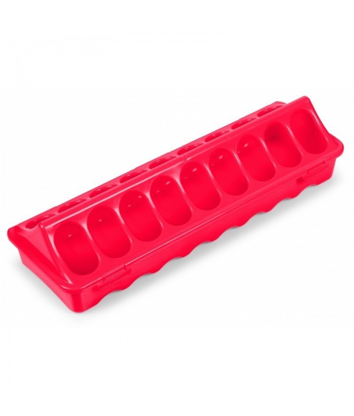 COMEDERO HUECOS 30CM PLASTICO ROJO