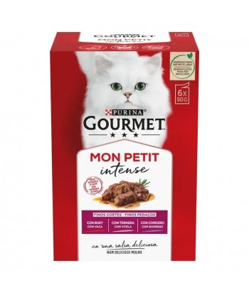 GOURMET MON PETIT INTENSE CARNES 6X50GR PURINA