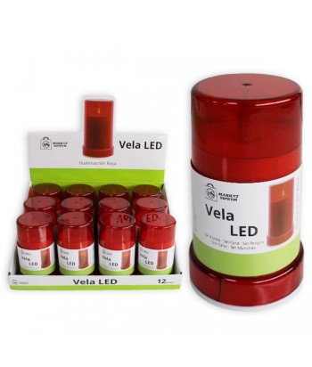 VELON LED ROJO 6 5x11CM CIRIO  UNIDAD 