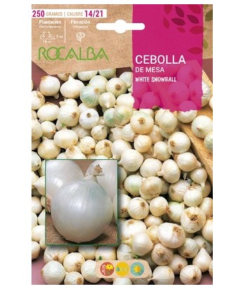 CEBOLLA MESA WHITE SNOWBALL 250GR BULBO ROCALBA