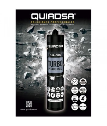 POLIMERO FIJAPLUS TURBO 3SEG 290ML NEGRO QUIADSA 