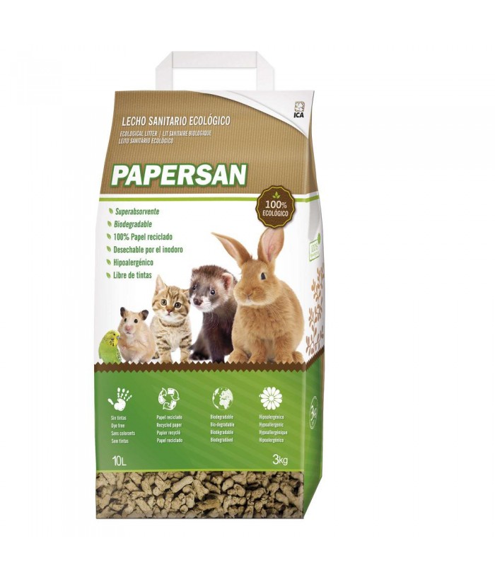 LECHO HIGIENICO PAPEL 10L 3KG PAPERSAN ICA