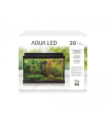 ACUARIO KIT AQUALED 20L NEGRO