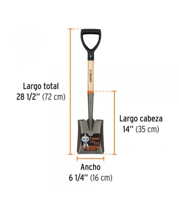 PALA CUADRADA TRUPER T2000 15x38CM ANILLA