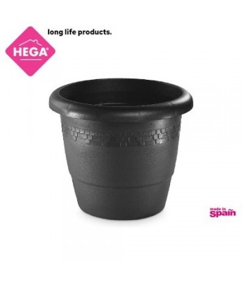 MACETA PLASTICO CAMPANA 60CM ANTRACITA HEGA 