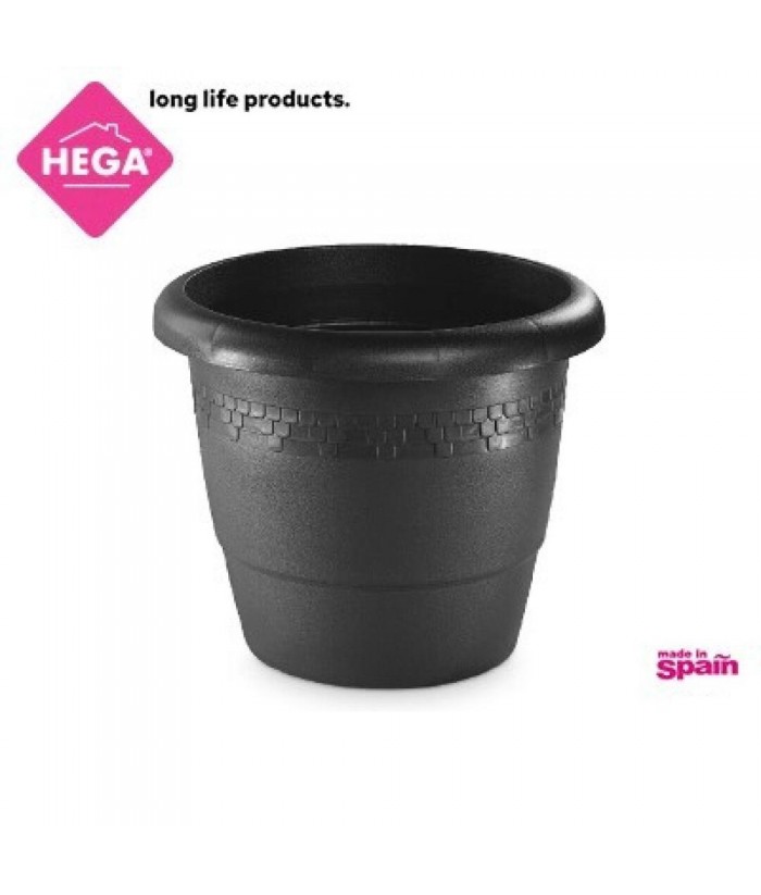 MACETA PLASTICO CAMPANA 60CM ANTRACITA HEGA 