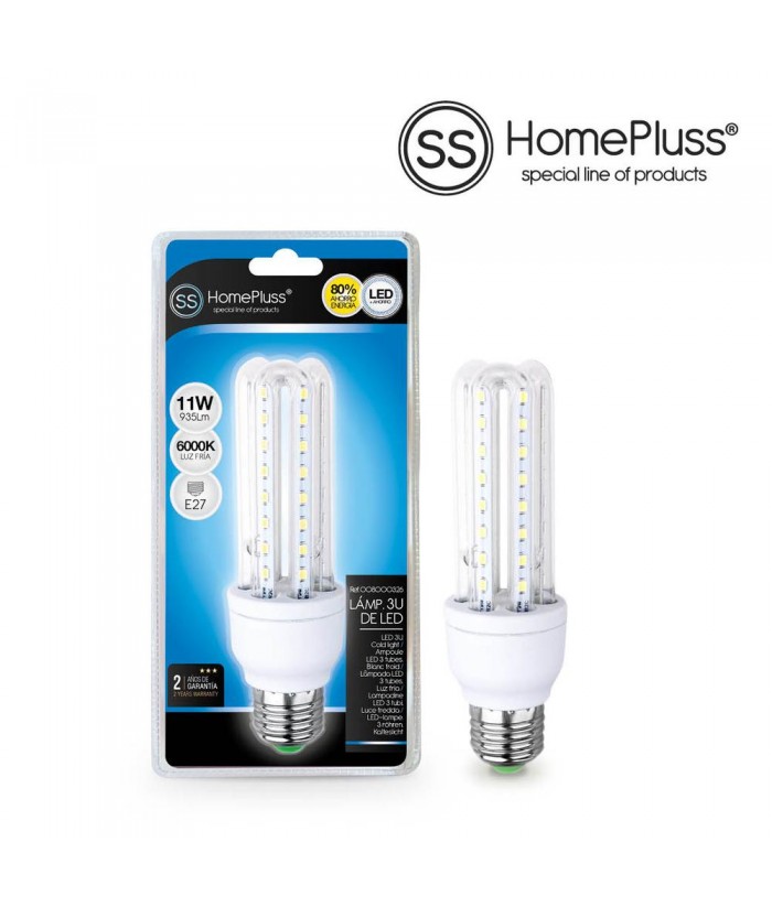 BOMBILLA LED E27 15W 4TUBOS 6000K HOMEPLUSS