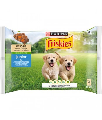 FRISKIES PERROS JUNIOR 4x85GR POLLO SOBRES