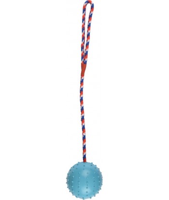JUGUETE PELOTA CAUCHO 7CM CUERDA 30CM FLAMINGO