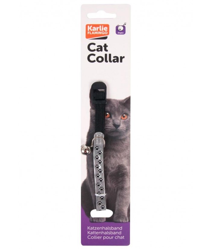 COLLAR GATOS KARLIE PAW GRIS HUELLAS COLLAR GATOS KARLIE PAW GRIS HUELLAS