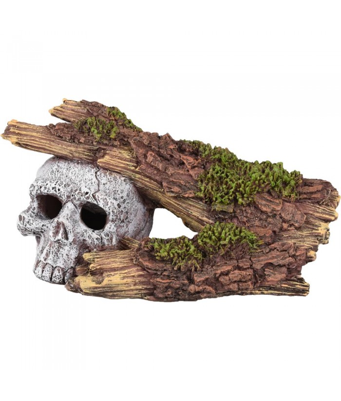 DECORACION TRONCO CALAVERA 16x9x7CM FLAMINGO DECORACION TRONCO CALAVERA 16x9x7CM FLAMINGO