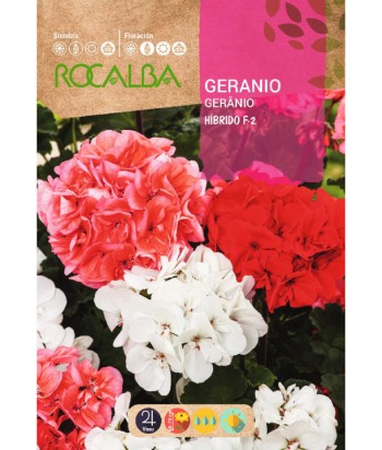 GERANIO HIBRIDO F2 VARIADO 0 1GR ROCALBA