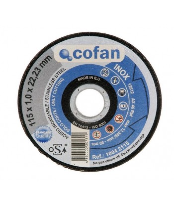 DISCO CORTE 115x1x22 23 A INOX  COFAN