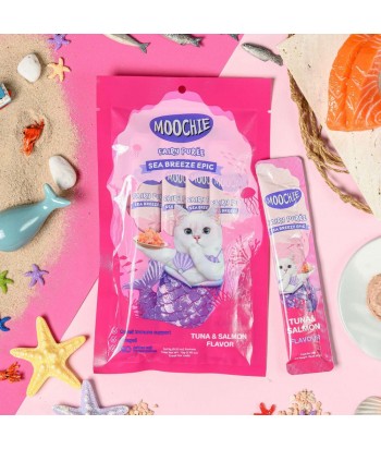 SNACK GATOS MOOCHIE SALMON & ATUN 5x15GR