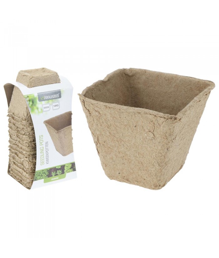 MACETA 6x6CM BIODEGRADABLE PACK 14UDS 