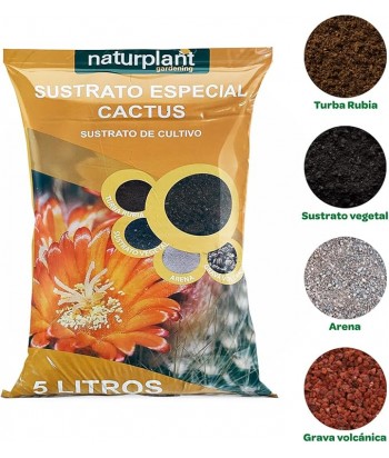 TURBA SUSTRATO CACTUS 5L NATURPLANT